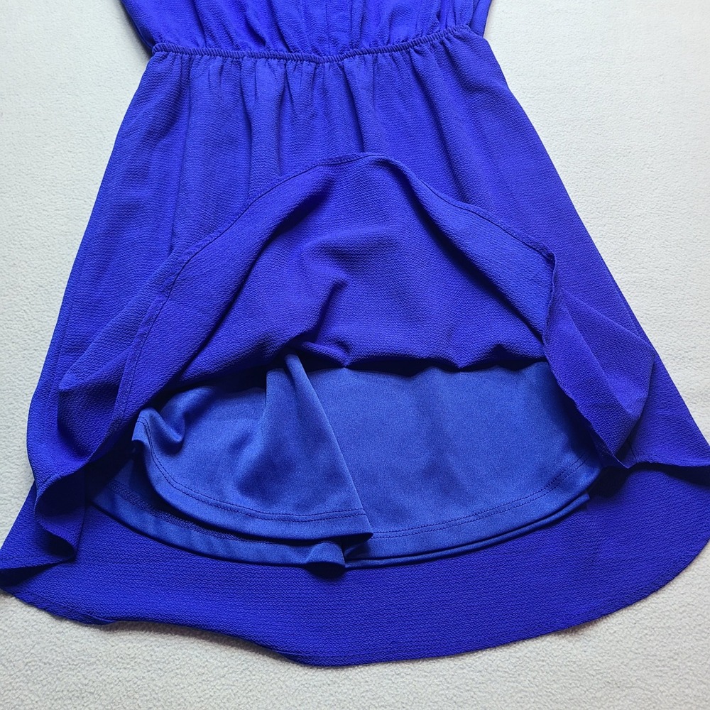 Monteau Fit and Flare Dress Womens Large Blue Excellent Sleeveless Crepe Pockets - Picture 4 of 10